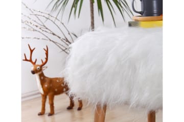 Baddeck Sittpuff 50 cm - Vit - Möbler - Fåtölj & stolar - Pall & puff - Sittpuff