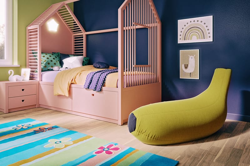 Bajinder Sittpuff 68 cm - Gul|Svart - Möbler - Fåtölj & stolar - Pall & puff - Sittpuff