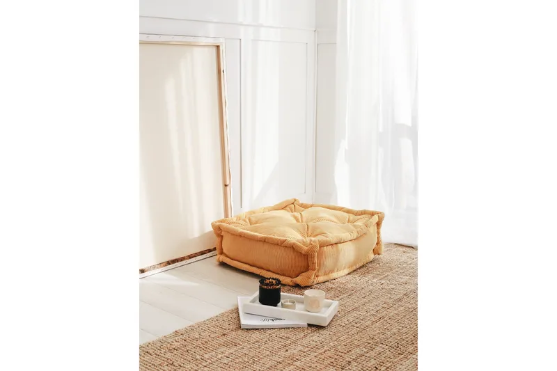 Biskuvi Sittpuff 55 cm - Gul - Möbler - Fåtölj & stolar - Pall & puff - Sittpuff