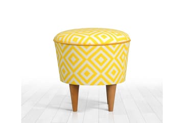 Bordentown Sittpuff 42 cm - Gul - Möbler - Fåtölj & stolar - Pall & puff - Sittpuff