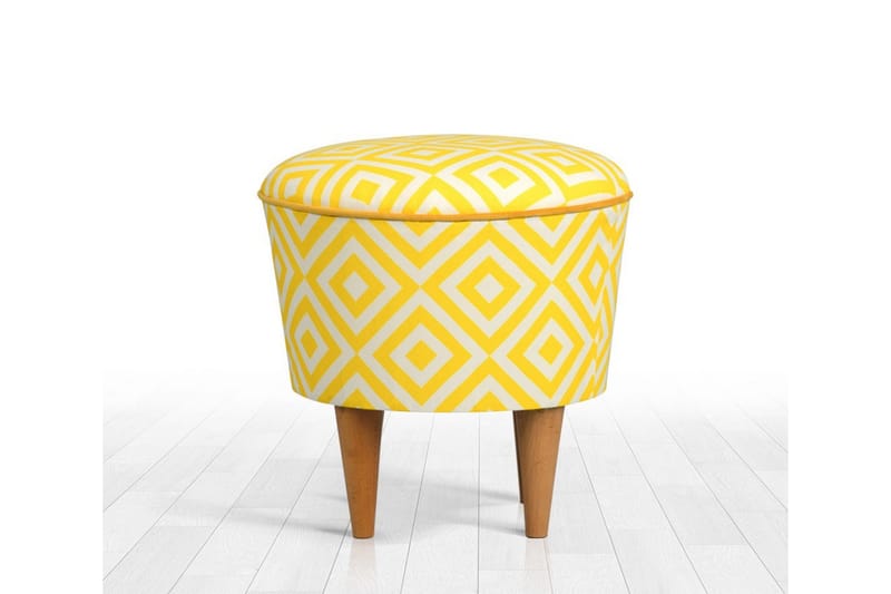 Bordentown Sittpuff 42 cm - Gul - Möbler - Fåtölj & stolar - Pall & puff - Sittpuff