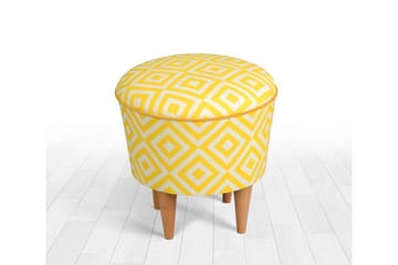 Bordentown Sittpuff 42 cm - Gul - Möbler - Fåtölj & stolar - Pall & puff - Sittpuff