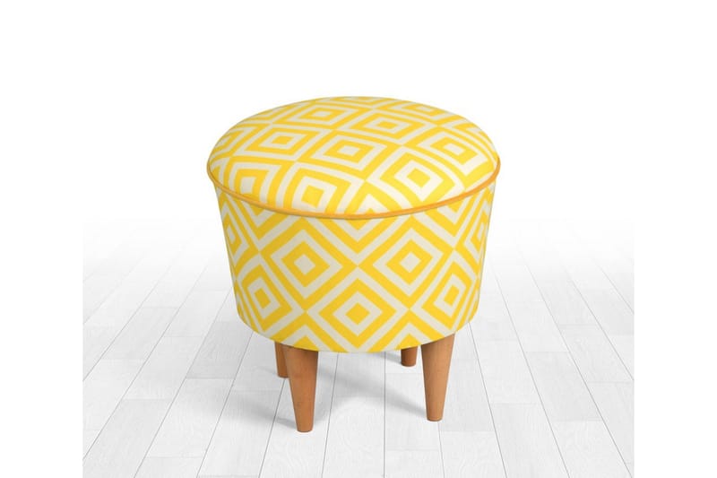 Bordentown Sittpuff 42 cm - Gul - Möbler - Fåtölj & stolar - Pall & puff - Sittpuff