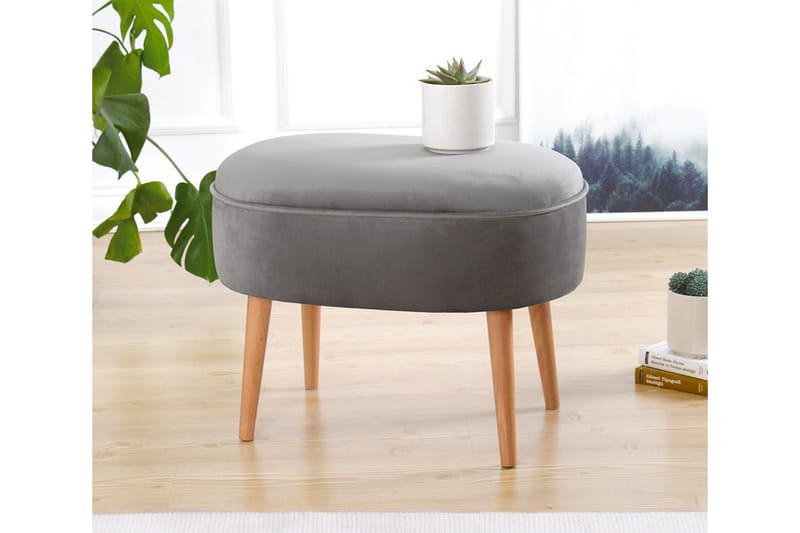 Bowie Sittpuff 63 cm - Grå - Möbler - Fåtölj & stolar - Pall & puff - Sittpuff