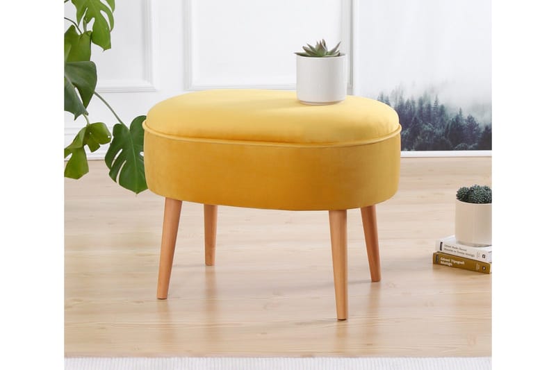 Bowie Sittpuff 63 cm - Gul - Möbler - Fåtölj & stolar - Pall & puff - Sittpuff