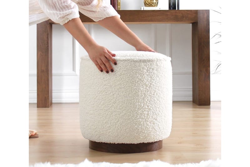 Braintree Sittpuff 42 cm - Vit - Möbler - Fåtölj & stolar - Pall & puff - Sittpuff