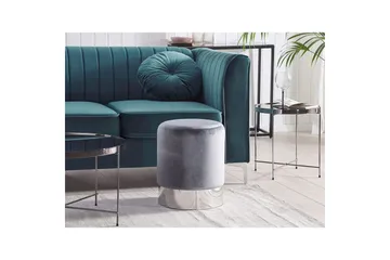 Sittpuff Brigitte Grå/Silver - Grå/Silver - Möbler - Fåtölj & stolar - Pall & puff - Sittpuff