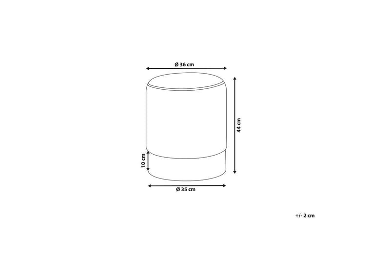 Sittpuff Brigitte Grå/Silver - Grå/Silver - Möbler - Fåtölj & stolar - Pall & puff - Sittpuff