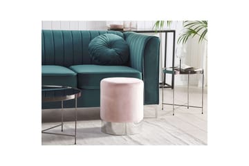 Sittpuff Brigitte Rosa/Silver - Rosa/Silver - Möbler - Fåtölj & stolar - Pall & puff - Sittpuff