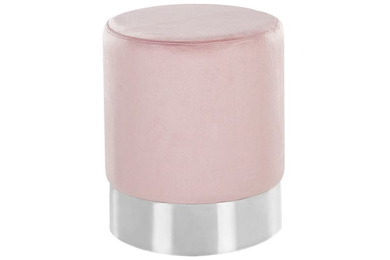 Sittpuff Brigitte Rosa/Silver - Rosa/Silver - Möbler - Fåtölj & stolar - Pall & puff - Sittpuff
