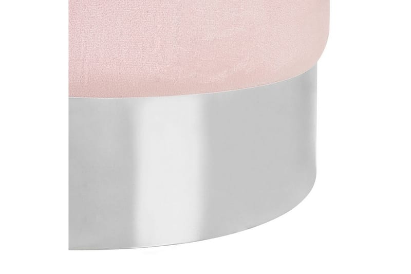 Sittpuff Brigitte Rosa/Silver - Rosa/Silver - Möbler - Fåtölj & stolar - Pall & puff - Sittpuff