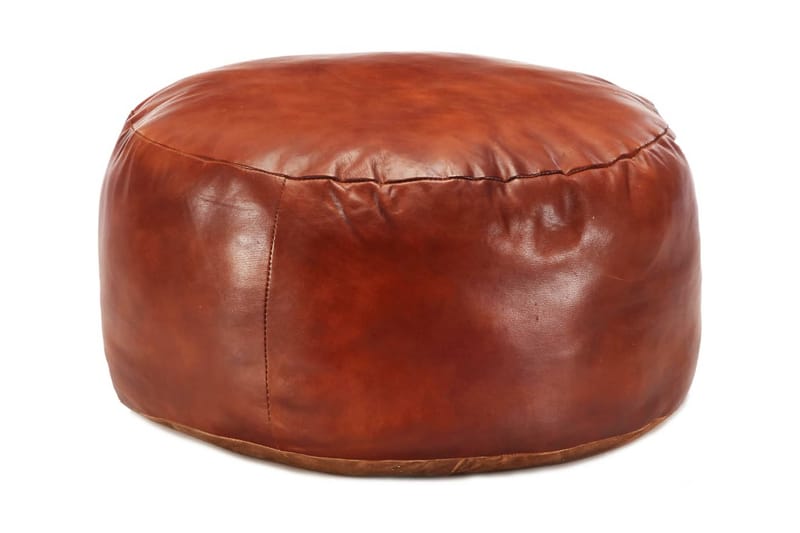 Sittpuff brun 60x30 cm äkta getskinn - Sittpuff