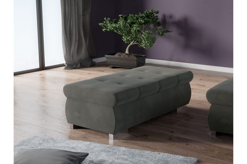 Cerys Sittpuff Grå - Möbler - Fåtölj & stolar - Pall & puff - Sittpuff