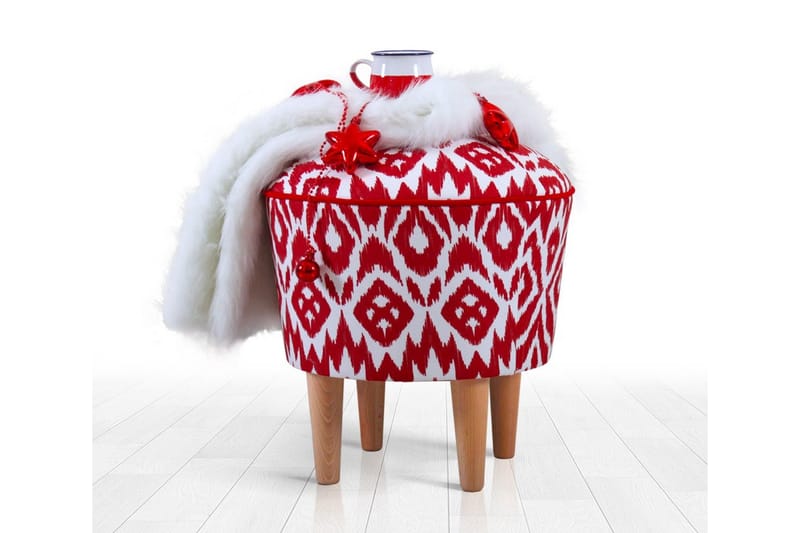 Charlottetown Sittpuff 42 cm - Röd - Möbler - Fåtölj & stolar - Pall & puff - Sittpuff