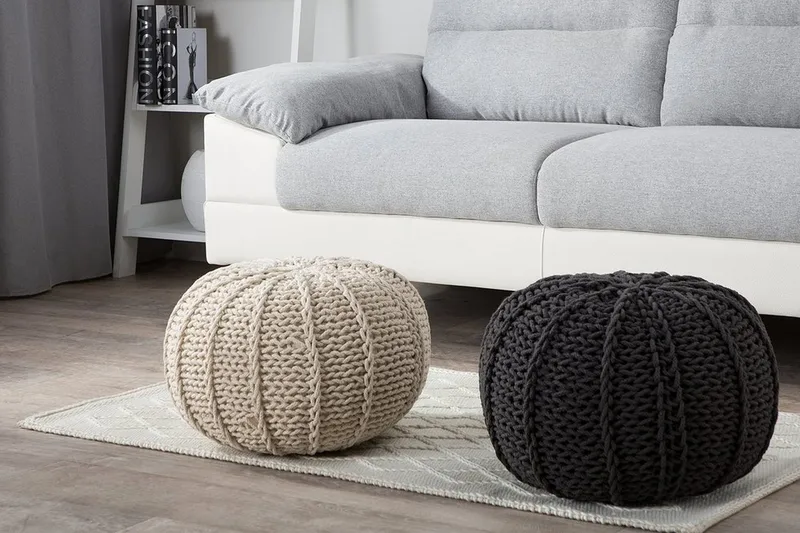 Conrad Ii Sittpuff 50 cm - Grå - Möbler - Fåtölj & stolar - Pall & puff - Sittpuff