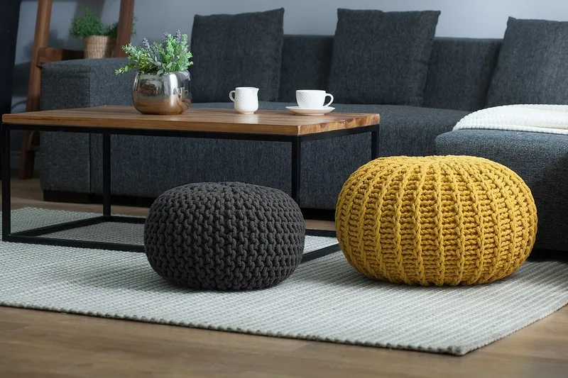 Conrad Sittpuff 40 cm - Grå - Möbler - Fåtölj & stolar - Pall & puff - Sittpuff