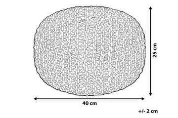 Conrad Sittpuff 40 cm - Grå - Möbler - Fåtölj & stolar - Pall & puff - Sittpuff