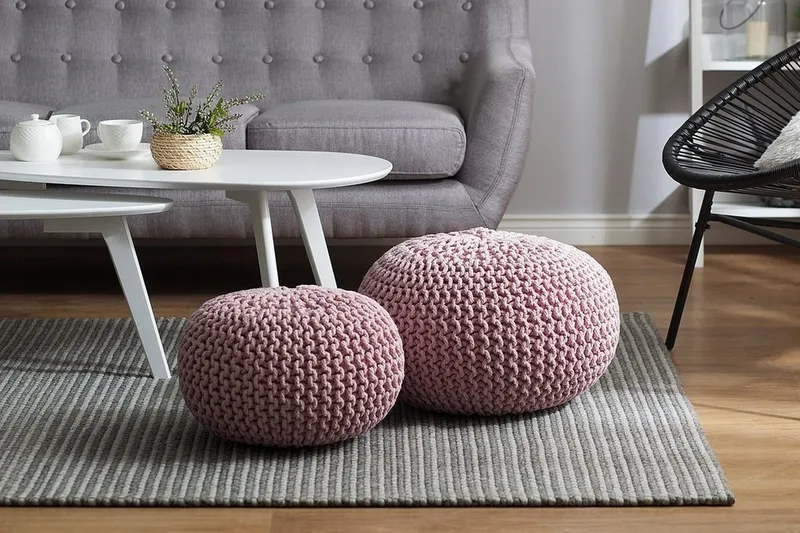 Conrad Sittpuff 40 cm - Rosa - Möbler - Fåtölj & stolar - Pall & puff - Sittpuff