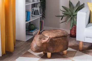 Cow Sittpuff 60 cm - Brun - Möbler - Fåtölj & stolar - Pall & puff - Sittpuff