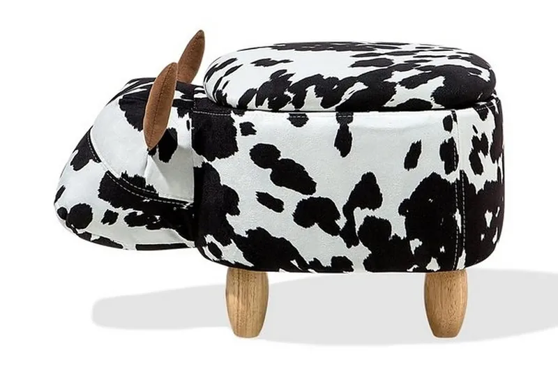 Cow Sittpuff 60 cm - Svart - Möbler - Fåtölj & stolar - Pall & puff - Sittpuff