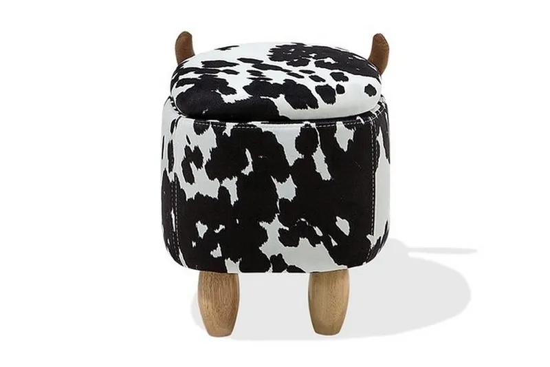 Cow Sittpuff 60 cm - Svart - Möbler - Fåtölj & stolar - Pall & puff - Sittpuff