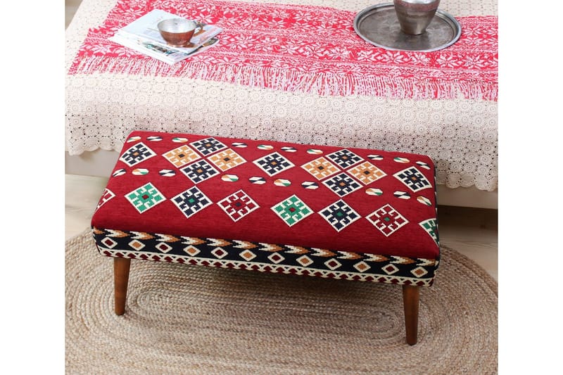 Crossett Sittpuff 91 cm - Röd - Möbler - Fåtölj & stolar - Pall & puff - Sittpuff