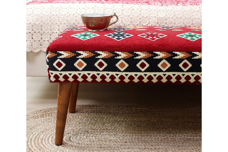 Crossett Sittpuff 91 cm - Röd - Möbler - Fåtölj & stolar - Pall & puff - Sittpuff