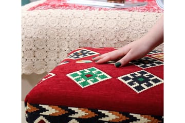 Crossett Sittpuff 91 cm - Röd - Möbler - Fåtölj & stolar - Pall & puff - Sittpuff