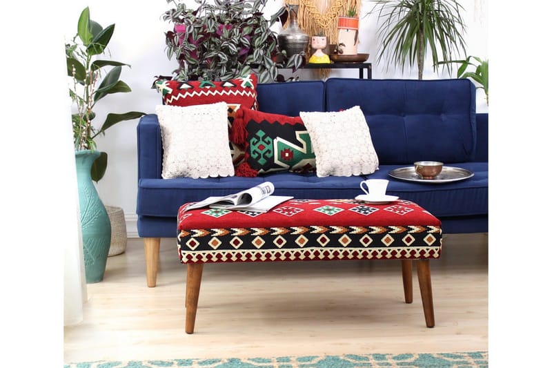 Crossett Sittpuff 91 cm - Röd - Möbler - Fåtölj & stolar - Pall & puff - Sittpuff