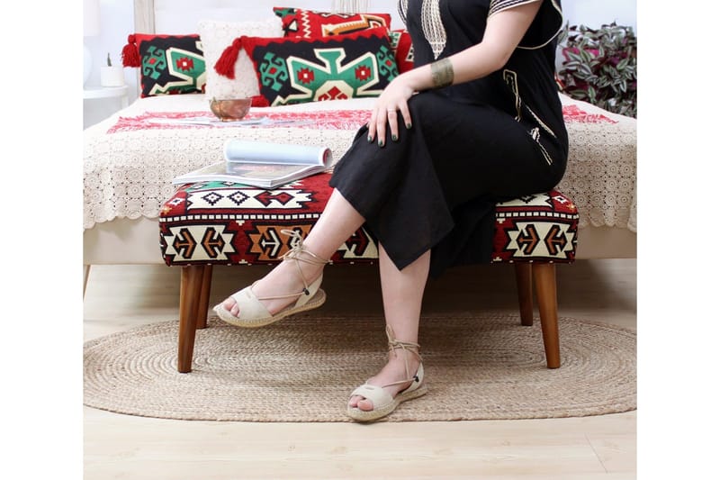 Crossett Sittpuff 91 cm - Röd/Grön - Möbler - Fåtölj & stolar - Pall & puff - Sittpuff