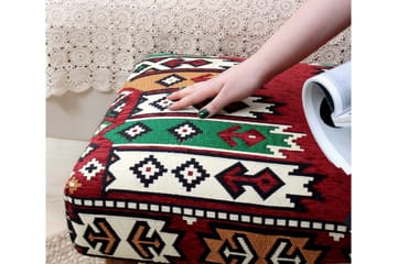 Crossett Sittpuff 91 cm - Röd/Grön - Möbler - Fåtölj & stolar - Pall & puff - Sittpuff