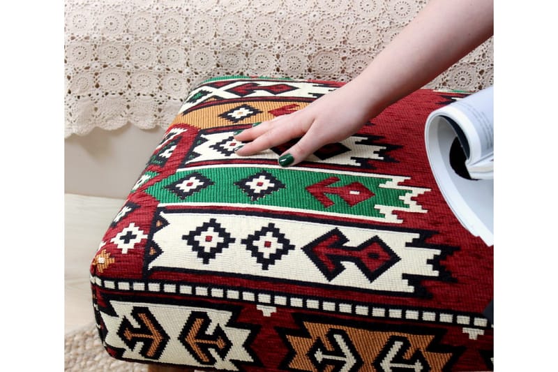 Crossett Sittpuff 91 cm - Röd/Grön - Möbler - Fåtölj & stolar - Pall & puff - Sittpuff