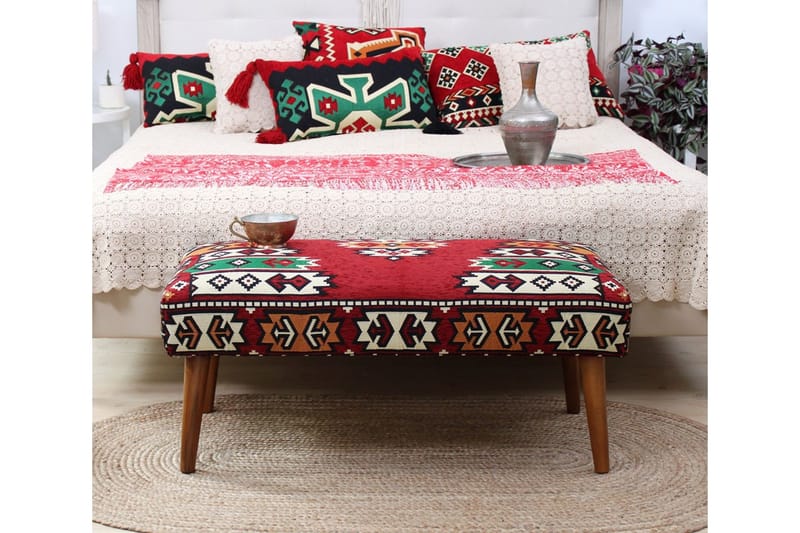 Crossett Sittpuff 91 cm - Röd/Grön - Möbler - Fåtölj & stolar - Pall & puff - Sittpuff