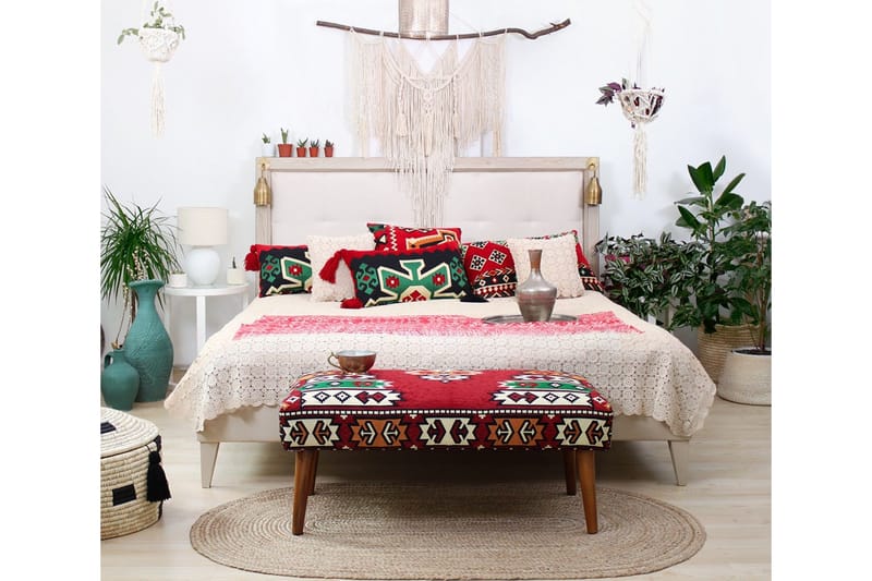 Crossett Sittpuff 91 cm - Röd/Grön - Möbler - Fåtölj & stolar - Pall & puff - Sittpuff