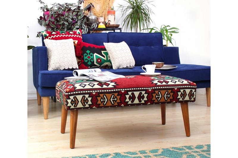 Crossett Sittpuff 91 cm - Röd/Grön - Möbler - Fåtölj & stolar - Pall & puff - Sittpuff