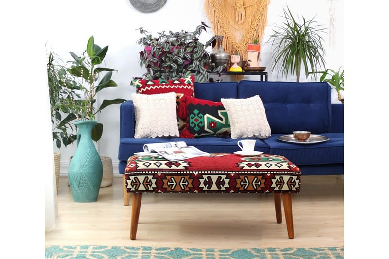 Crossett Sittpuff 91 cm - Röd/Grön - Möbler - Fåtölj & stolar - Pall & puff - Sittpuff