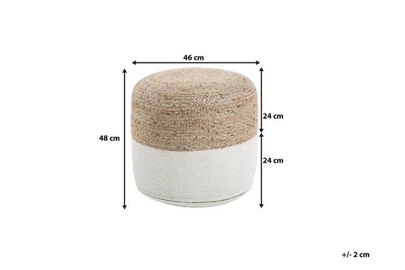 Dalama Sittpuff 46 cm - Beige - Möbler - Fåtölj & stolar - Pall & puff - Sittpuff