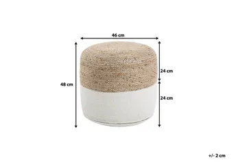 Dalama Sittpuff 46 cm - Beige - Möbler - Fåtölj & stolar - Pall & puff - Sittpuff