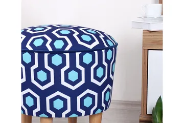 Debesis Sittpuff 42 cm - Blå - Möbler - Fåtölj & stolar - Pall & puff - Sittpuff