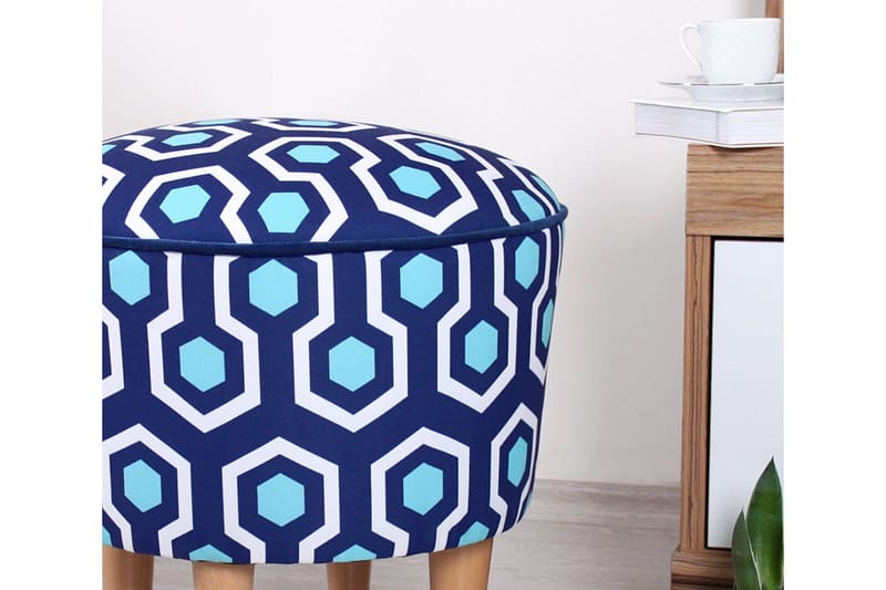 Debesis Sittpuff 42 cm - Blå - Möbler - Fåtölj & stolar - Pall & puff - Sittpuff