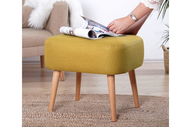 Demopolis Sittpuff 50 cm - Gul - Möbler - Fåtölj & stolar - Pall & puff - Sittpuff