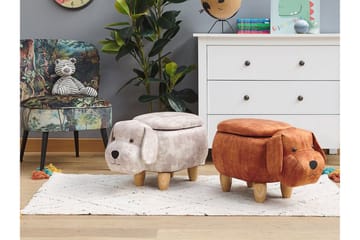 Doggy Sittpuff med Förvaring - Beige - Möbler - Fåtölj & stolar - Pall & puff - Sittpuff
