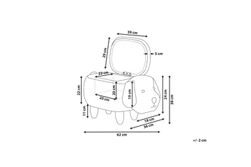 Doggy Sittpuff med Förvaring - Beige - Möbler - Fåtölj & stolar - Pall & puff - Sittpuff