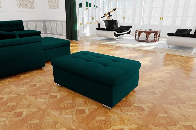 Dynir Sittpuff - Grön/Sammet - Möbler - Fåtölj & stolar - Pall & puff - Sittpuff