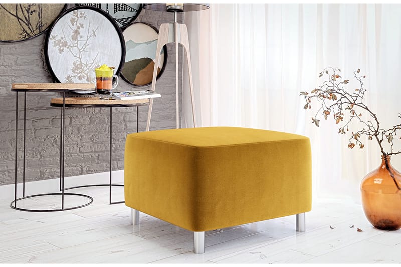 Eifion Sittpuff Gul - Möbler - Fåtölj & stolar - Pall & puff - Sittpuff