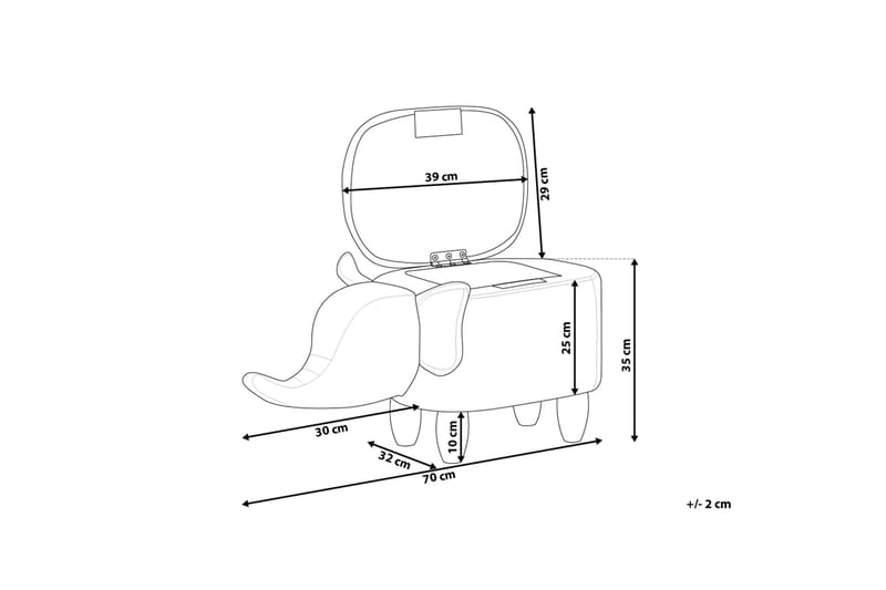 Elephant Sittpuff 70 cm - Grå - Möbler - Fåtölj & stolar - Pall & puff - Sittpuff