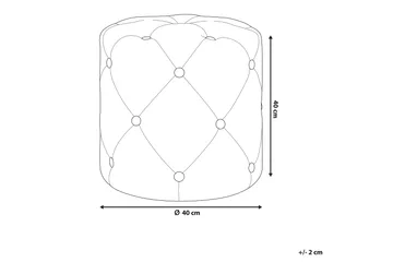 Emmerlyn Sittpuff Sammet - Blå - Möbler - Fåtölj & stolar - Pall & puff - Sittpuff