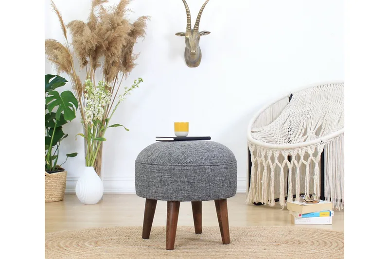 Fredericton Sittpuff 45 cm - Grå - Möbler - Fåtölj & stolar - Pall & puff - Sittpuff