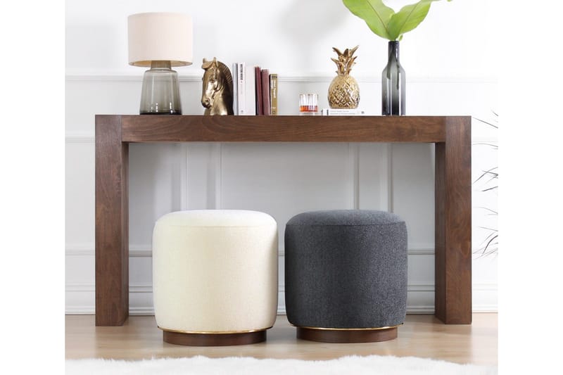 Galena Sittpuff 42 cm - Beige - Möbler - Fåtölj & stolar - Pall & puff - Sittpuff