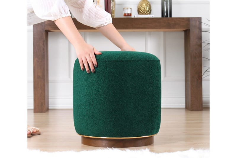 Galena Sittpuff 42 cm - Mörkgrön - Möbler - Fåtölj & stolar - Pall & puff - Sittpuff